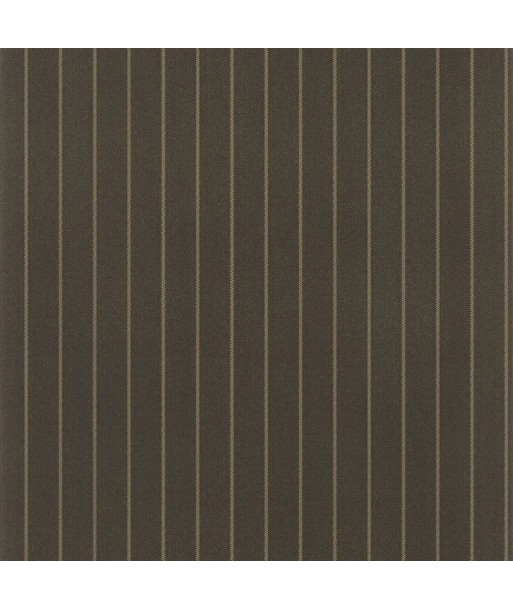 RL Langford Chalk Stripe Chocolate Wallpaper à prix réduit toute l'année