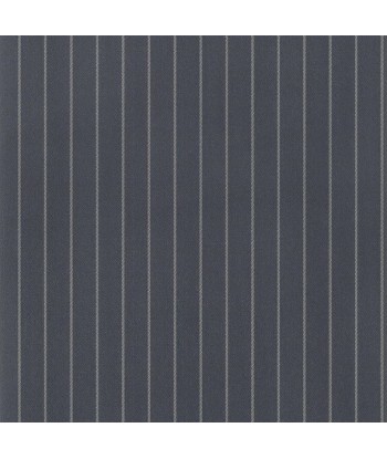 RL Langford Chalk Stripe Wallpaper - Dark Blue de technologie