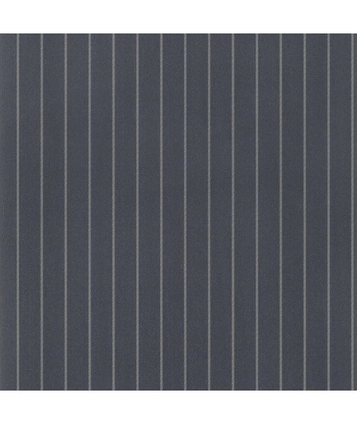 RL Langford Chalk Stripe Wallpaper - Dark Blue de technologie