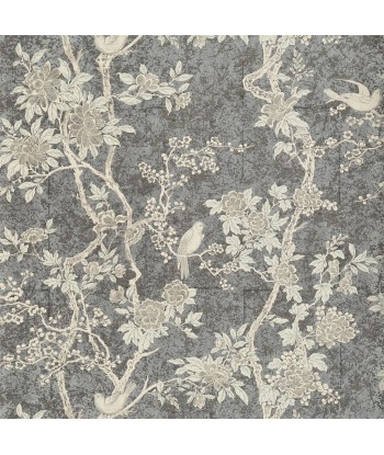 RL Marlowe Floral Wallpaper - Gunmetal chez Cornerstreet bien 