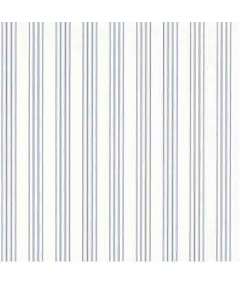 RL Palatine Stripe Wallpaper - Porcelain Blue de votre