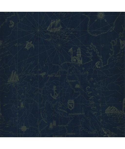 RL Shipping Lanes Map Wallpaper - Brilliant Blue sélection de produits