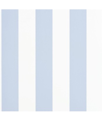 RL Spalding Stripe Wallpaper - Blue / White le des métaux précieux