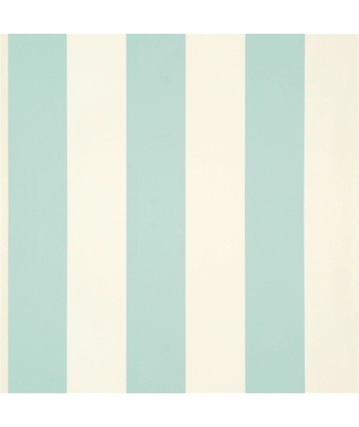 RL Spalding Stripe Duck Egg Blue Wallpaper outlet