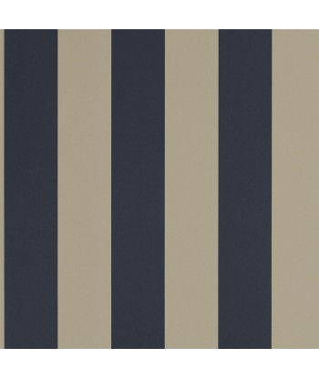 RL Spalding Stripe Wallpaper - Navy / Sand meilleur choix