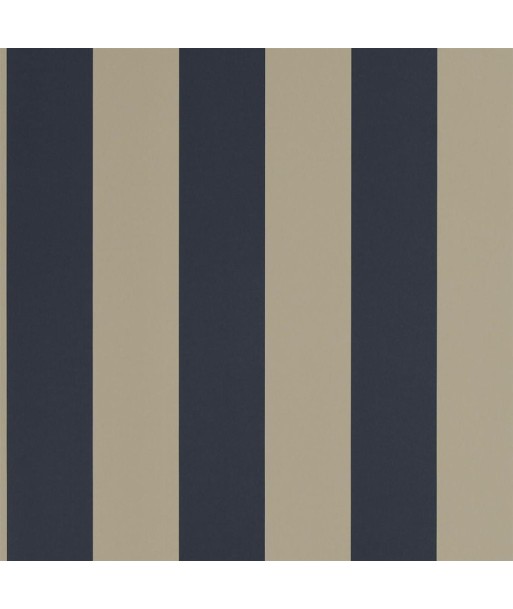 RL Spalding Stripe Wallpaper - Navy / Sand meilleur choix