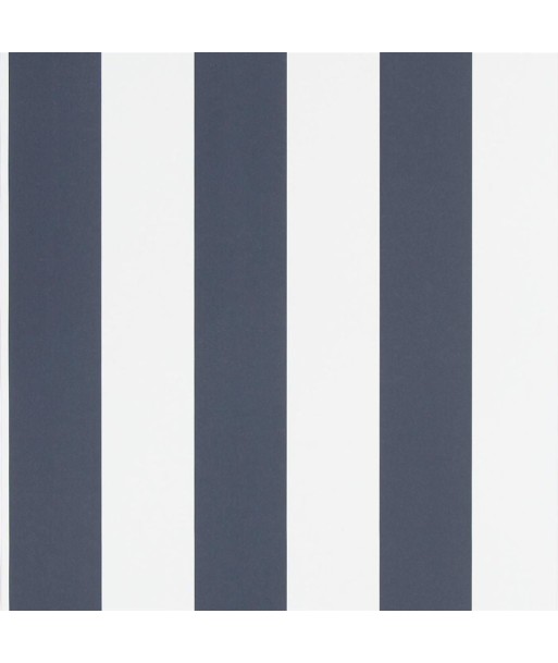 RL Spalding Stripe Wallpaper - Navy / White en ligne des produits 