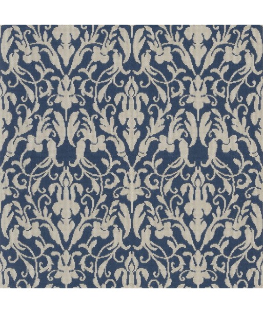 RL Speakeasy Damask Indigo Wallpaper brillant des détails fins