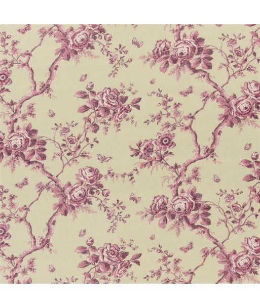 RL Ashfield Floral Voile Fabric - Vintage Wine france