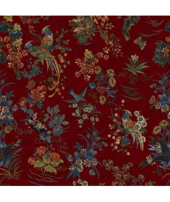 Fabric RL Campbell Floral Lacquer Red français