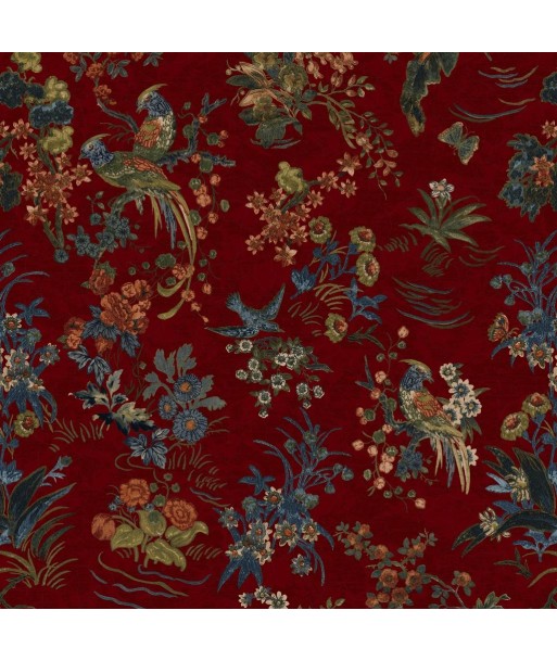 Fabric RL Campbell Floral Lacquer Red français