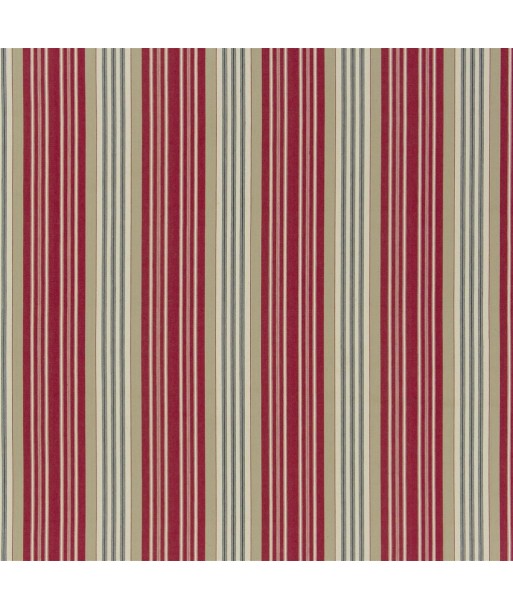 RL Claremont Ticking Fabric - Red/blue Economisez 