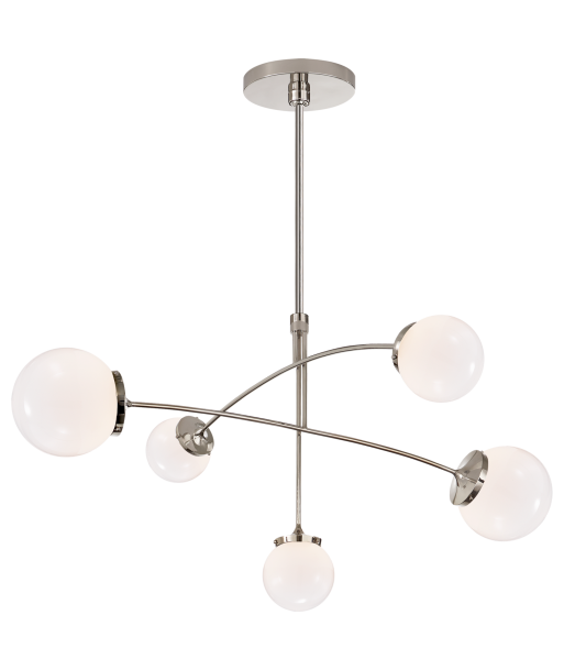 Chandelier Prescott Mobile Medium Verre blanc / Laiton du meilleur 